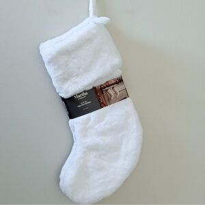 Martha Stewart Soft White Faux Fur Stockings